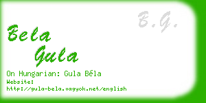 bela gula business card
